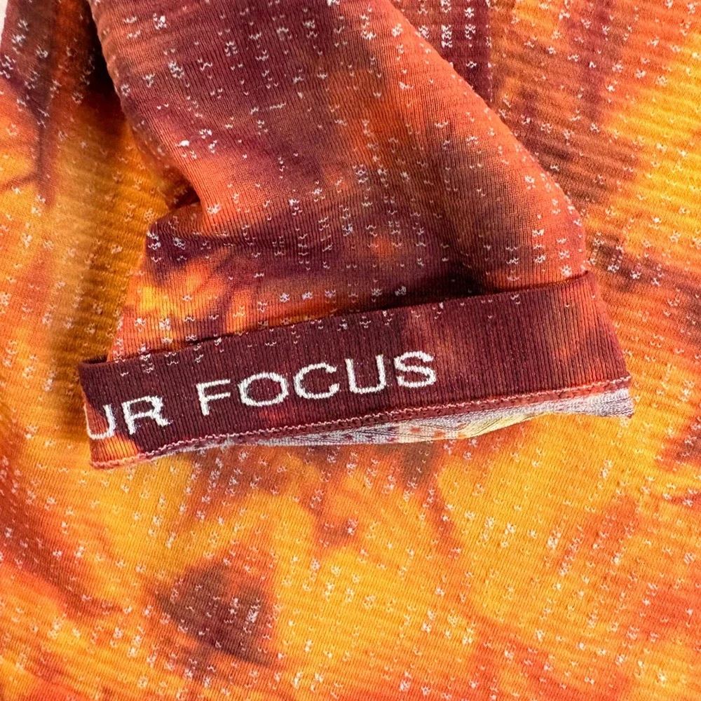 Lululemon Metal Vent Tech 1/2 Zip 2.0 Orange Tie Dye Pullover LM3DAES Mens M